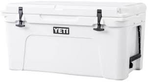 45Qt. White Yeti Cooler under Standard Leaning Post