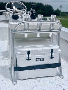 Yeti Tundra 35 Cooler Under Leaning Post